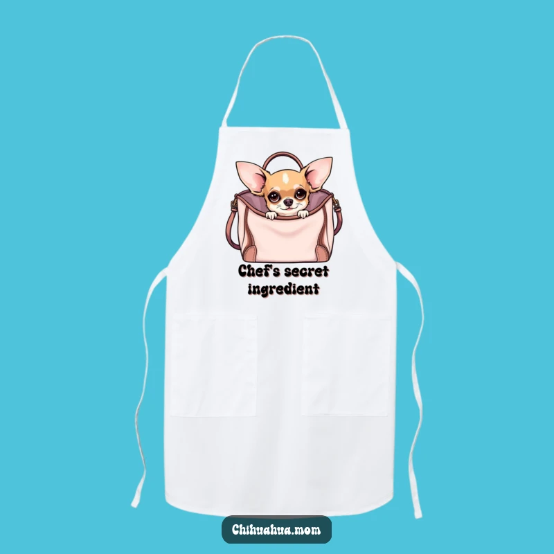 Funny Curious Chihuahua Apron: Cook with a Stylish Pup Chef Gift