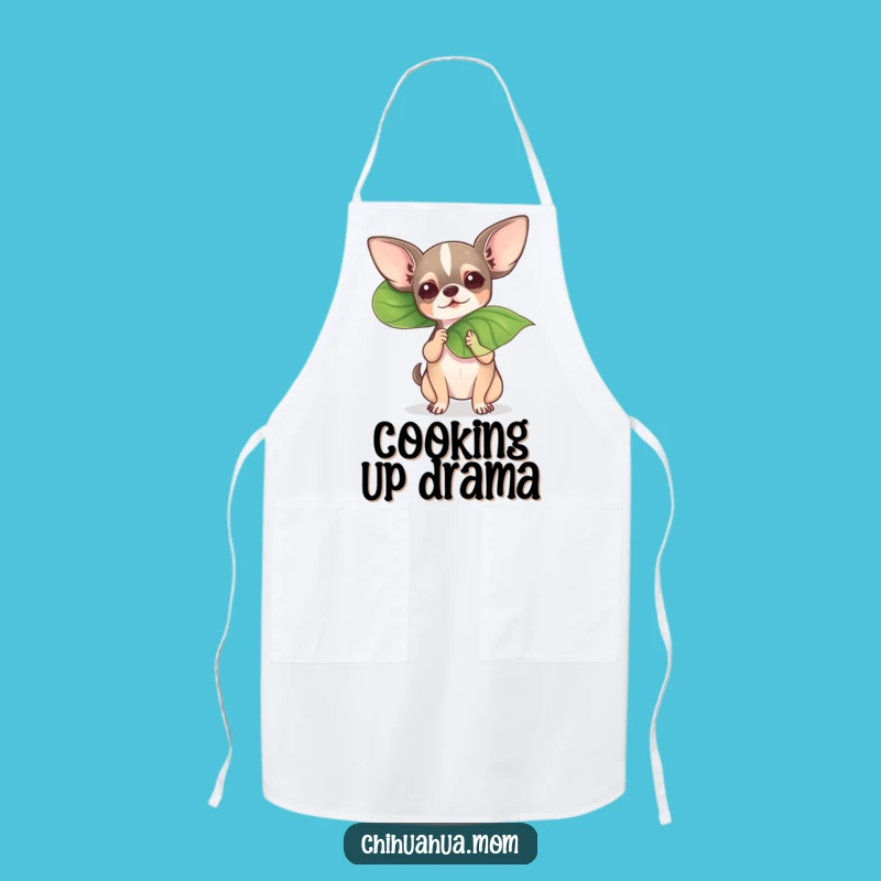 Funny Fanning Chihuahua Apron - Chef Dog Hot Weather Relief Gift