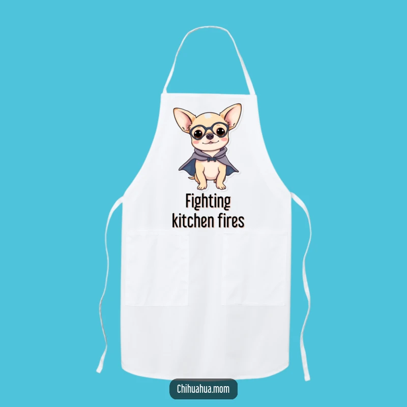 Funny Chihuahua Super Chef Apron - Hilarious Dog Kitchen Gift