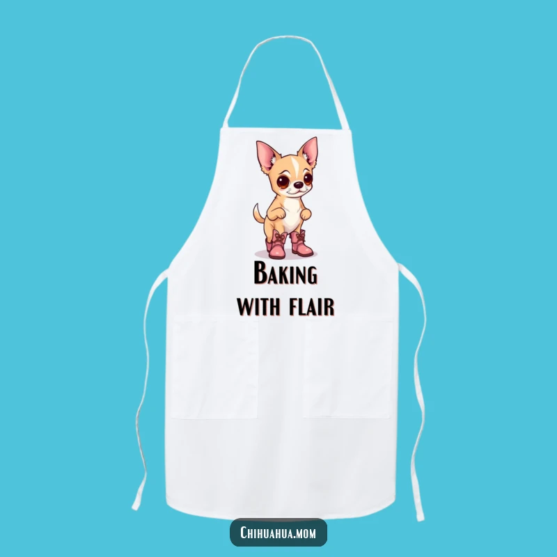 Funny Chihuahua Boots Apron: Cook with Canine Charm and Humor