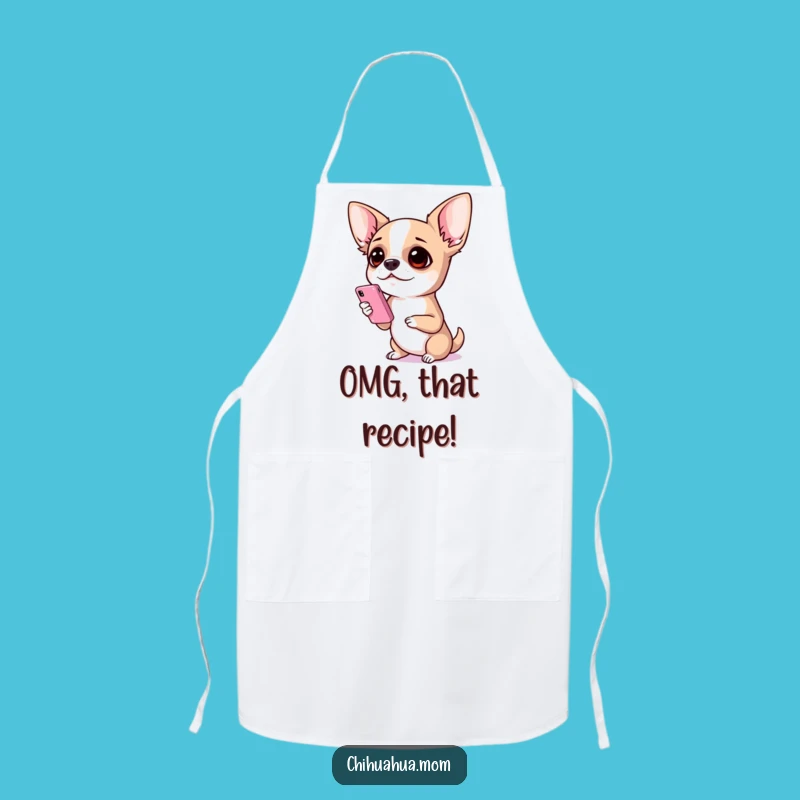 Funny Chihuahua Chef's Surprise Apron - Hilarious Dog Kitchen Gift