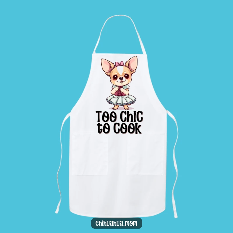 Funny Chihuahua Fancy Dress Apron: Bake in Dramatic Style!