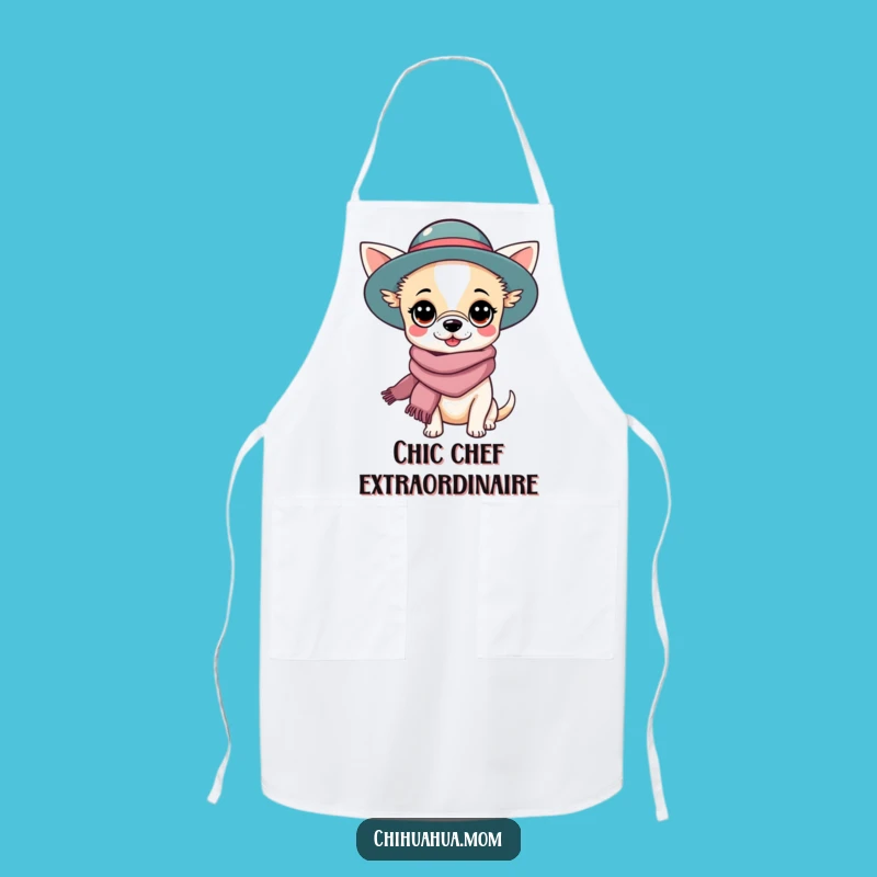 Funny Chihuahua Lady Apron: Kawaii Chef's Style, Perfect Gift