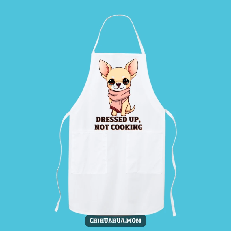 Funny Sophisticated Chihuahua Apron: Cook with Chic Flair, Adorable Funny Gift for Pet Chefs