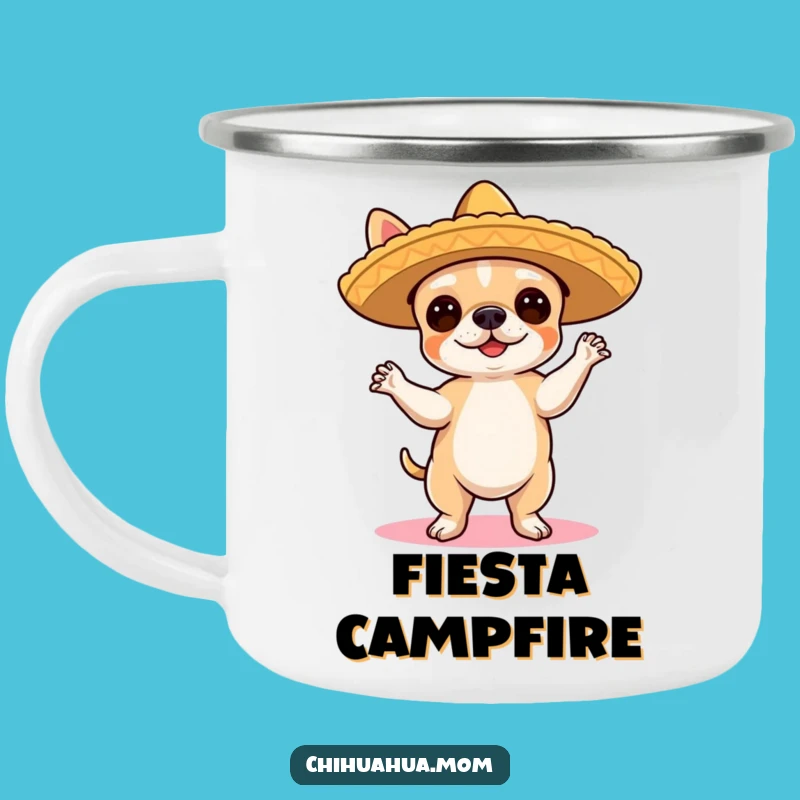 Funny Chihuahua Flamenco Camping Mug - Fiesta Adventure Gift