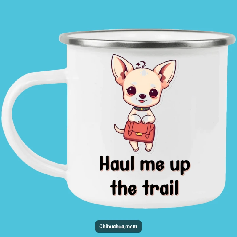 Funny Kawaii Chihuahua Lady Camping Mug: Stylish Travel Buddy, Rugged Funny Gift