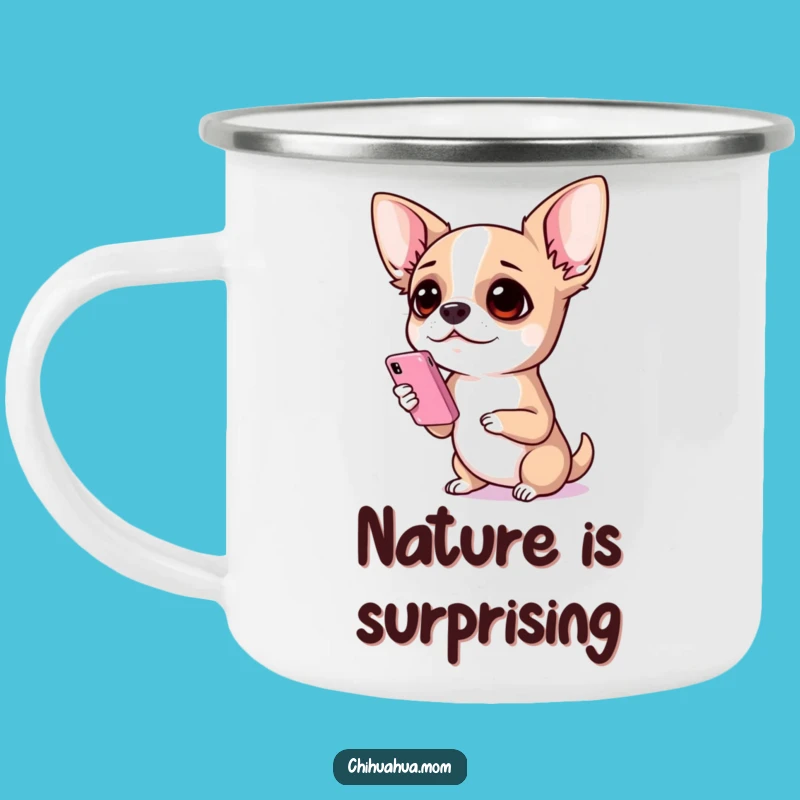 Funny Chihuahua Campfire Call Mug - Outdoor Hilarious Dog Reaction Gift