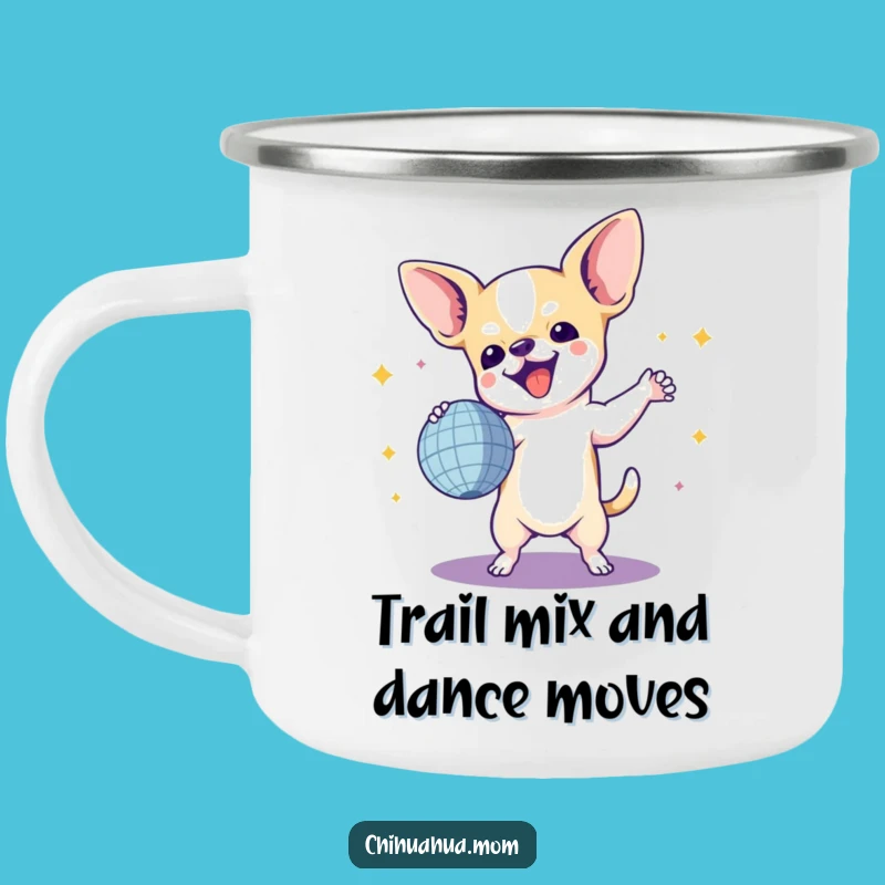Funny Chihuahua Campfire Disco Mug - Outdoor Hilarious Dog Lover Gift