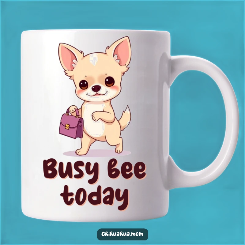 Funny Chihuahua Handbag Mug: Stylish & Humorous Gift for Dog Owners