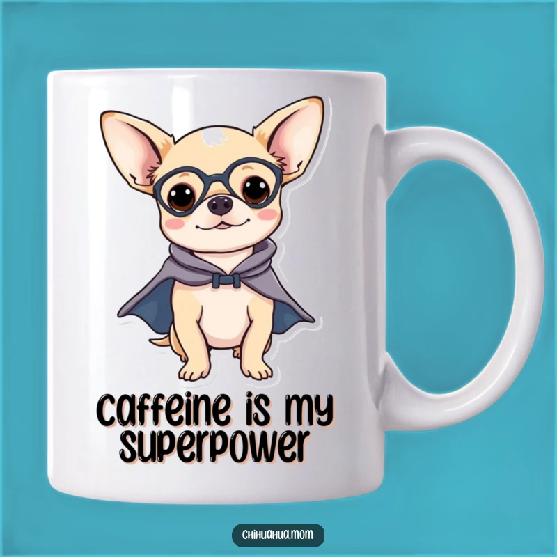 Funny Superhero Chihuahua Mug - Hilarious Dog Hero Gift