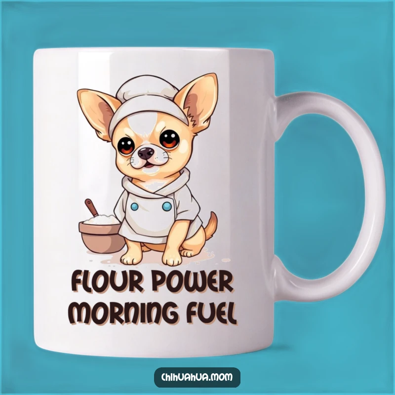 Funny Baker Chihuahua Mug: A Floury Pup's Funny Gift Idea