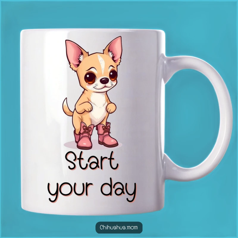 Funny Chihuahua Boots Mug: Adorable & Hilarious Pup Gift for Dog Lovers