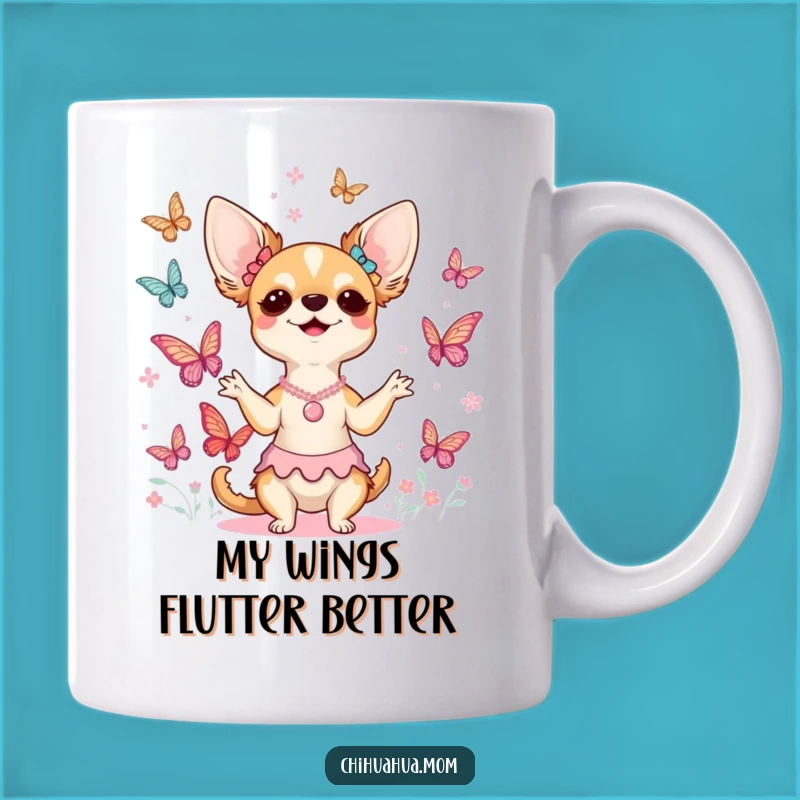 Funny Chihuahua Lady Butterfly Choir Conductor Mug - The Perfect Humorous Gift!