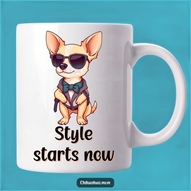 Funny Chihuahua Style Mug: Confident Pooch Pose, Perfect Gift