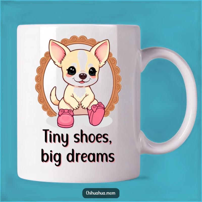 Funny Kawaii Chihuahua Lady Mug: Doll Shoe Style - Perfect Funny Gift!