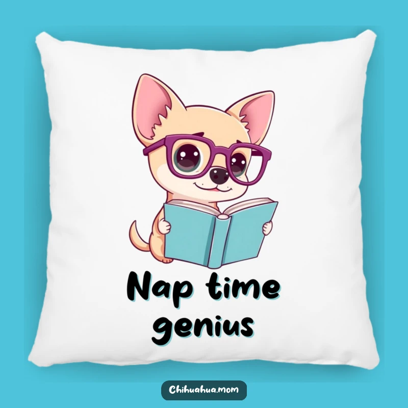 Comfortable Funny Chihuahua Glasses Pillow - Cozy Decor for Pups