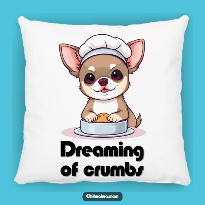 Comfy Funny Chef Chihuahua Pillow: Cozy Kitchen Accent!