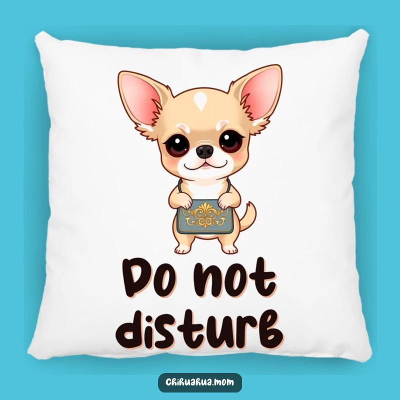 Funny Chihuahua Diva Pillow: Determined Pup's Handbag Comfort - Great Funny Gift!