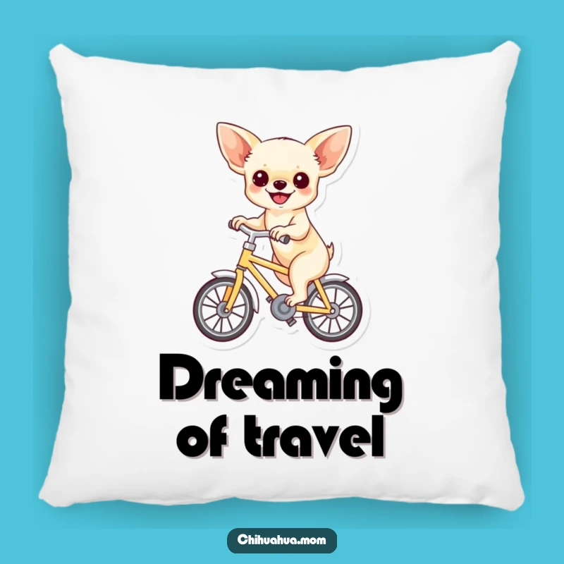 Cozy Funny Chihuahua Bicycle Pillow: Comfort & Humorous Decor Gift