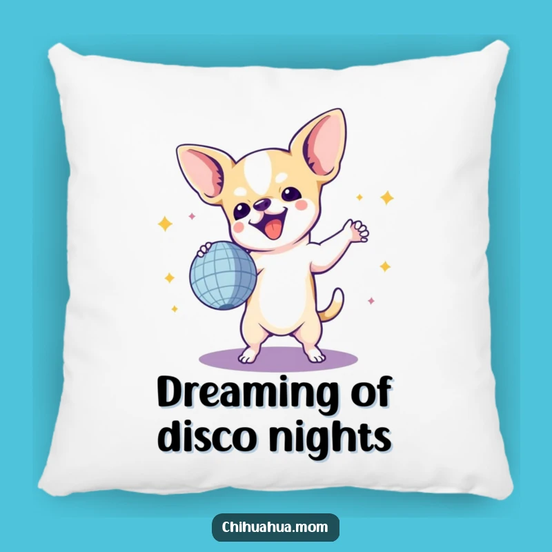 Funny Chihuahua Disco Nap Pillow - Comfy & Hilarious Dog Decor Gift