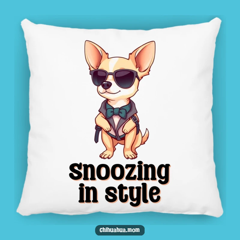 Funny Chihuahua Style Pillow: Cozy Confidence for the Fashionable Pup