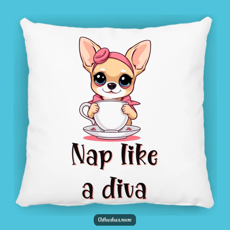 Funny Chihuahua Teacup Pillow - Comfy & Chic Home Decor Gift