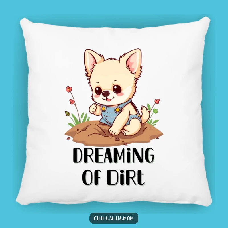 Funny Digging Chihuahua Pillow: Cozy Comfort with a Determined Pup