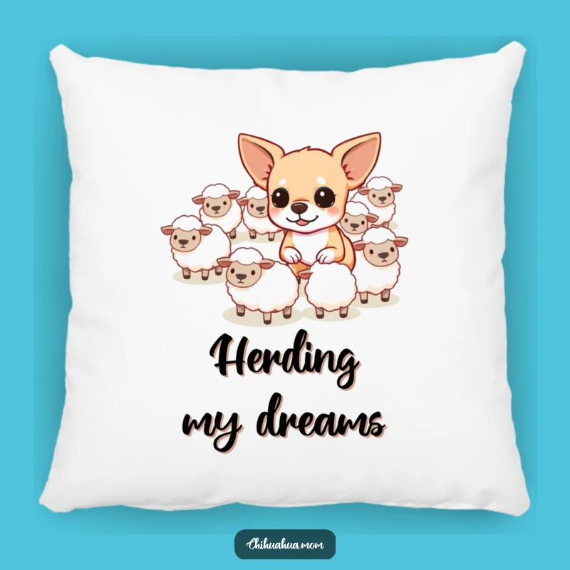 Funny Herding Chihuahua Pillow - Comfy Shepherd Dog Decor Gift