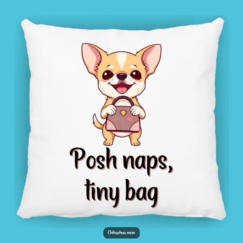 Funny Chihuahua Handbag Pillow: Cozy Designer Pup Comfort, Charming Funny Gift for Style Lovers