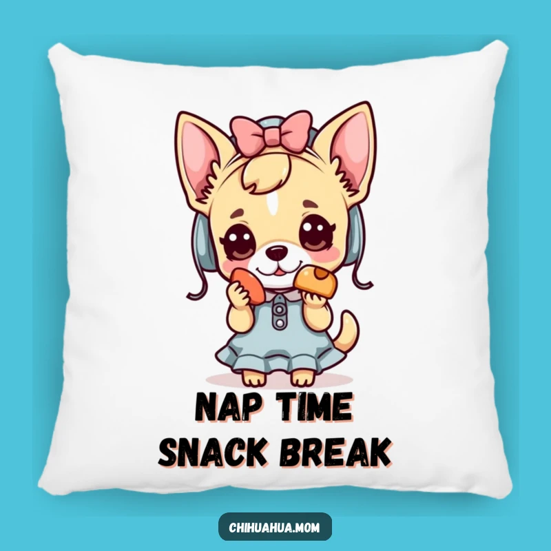 Soft Funny Kawaii Chihuahua Lady Pillow: Cute Treat Giver Accent, Comfy Funny Gift