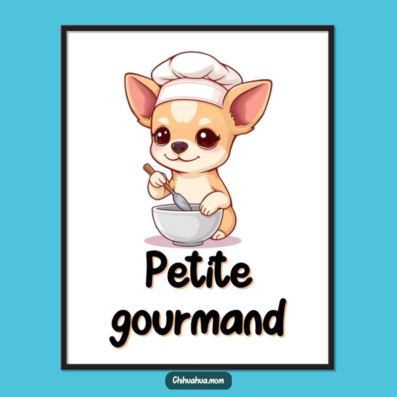 Funny Chihuahua Chef Digital Print: Instant Kitchen Charm!