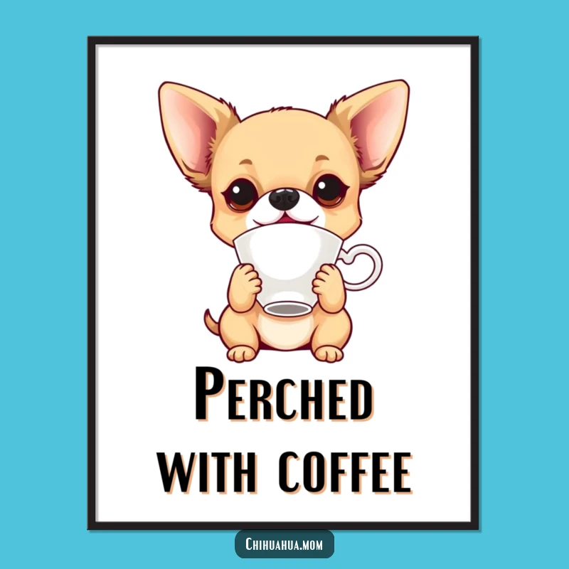 Funny Balancing Chihuahua Digital Art - Playful Printable Decor Gift