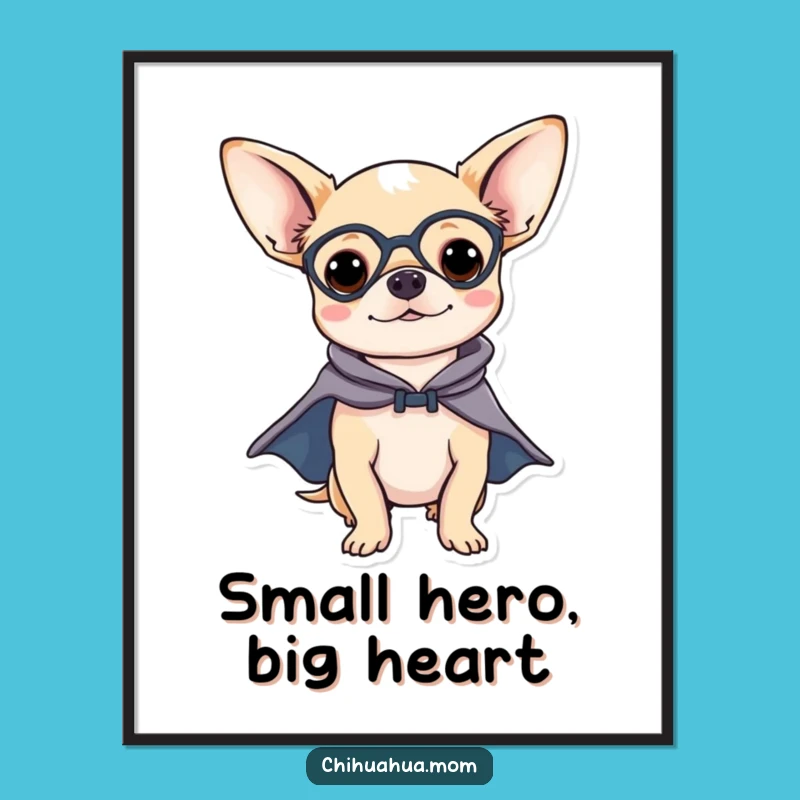 Funny Chihuahua Superhero Digital Art - Instant Hilarious Dog Download