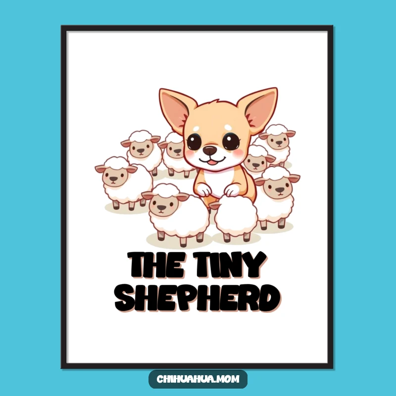 Funny Herding Chihuahua Digital Art - Determined Farmer Decor Gift