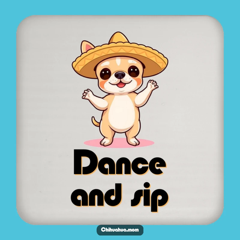 Funny Chihuahua Flamenco Coasters - Fiesta Drink Protector Gift