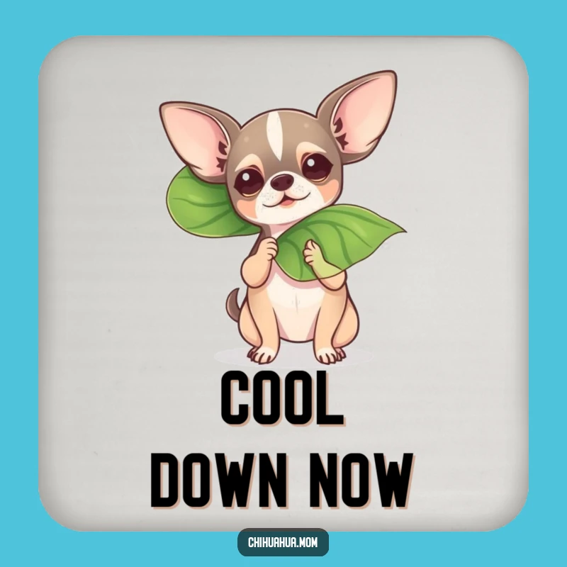 Funny Fanning Chihuahua Coaster - Dramatic Dog Decor Gift