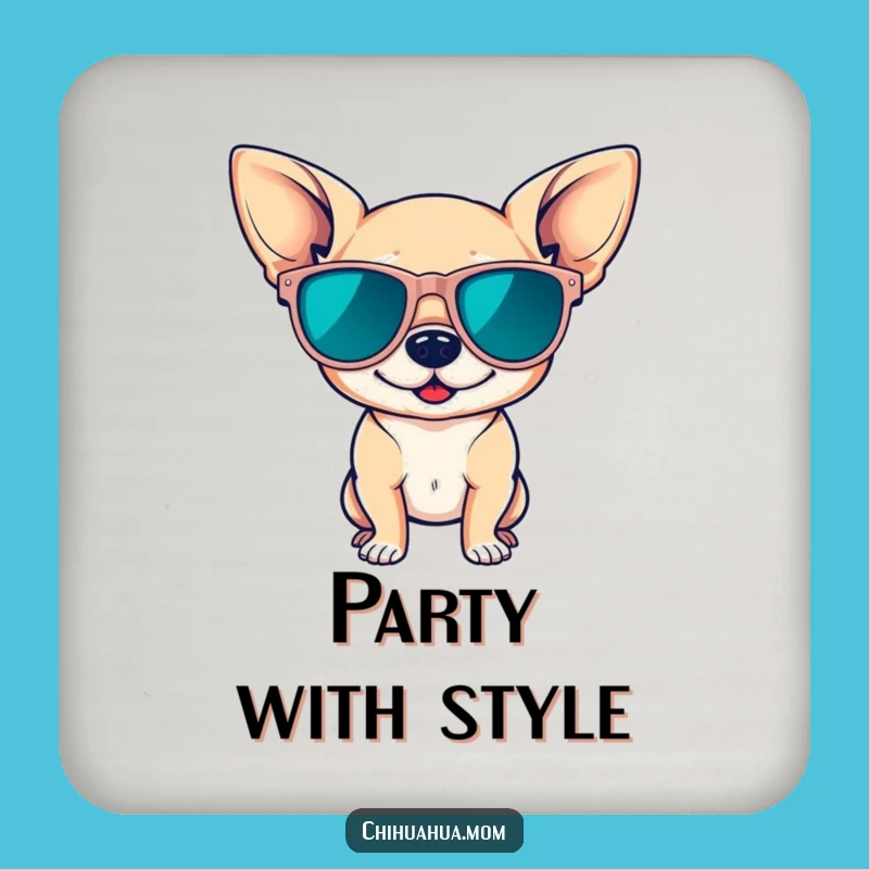 Funny Cool Chihuahua Drink Coaster: Protect Surfaces with Sassy Style