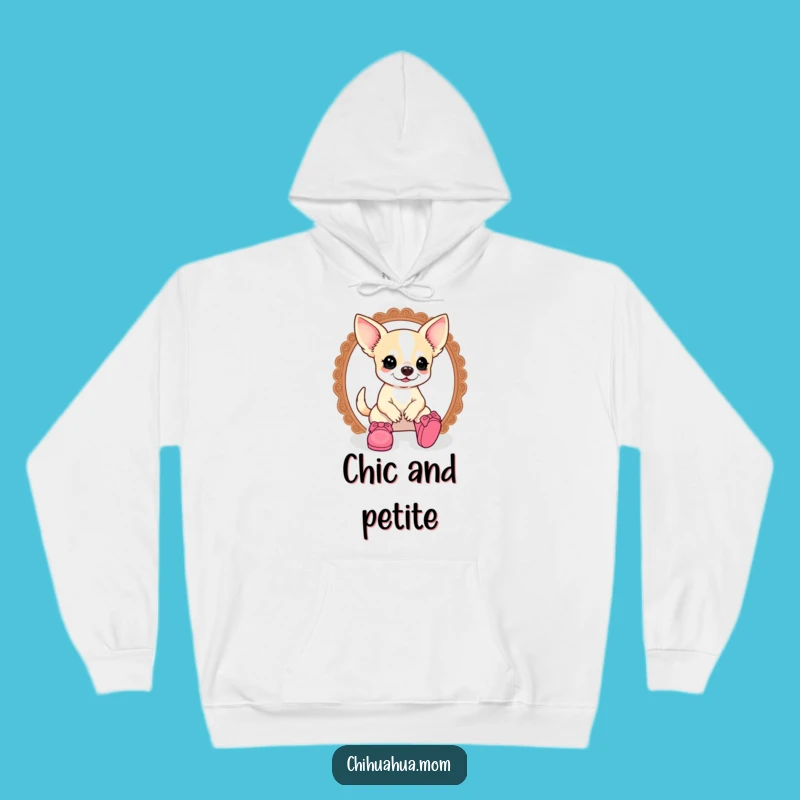 Cozy Funny Kawaii Chihuahua Lady Hoodie: Shoe Size Fun - Great Funny Gift!