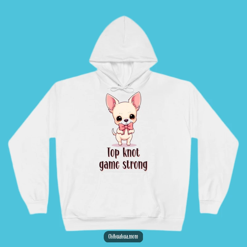 Funny Chihuahua Bow Glam Hoodie: Cozy Style with a Fabulous Dog, Perfect Funny Gift!