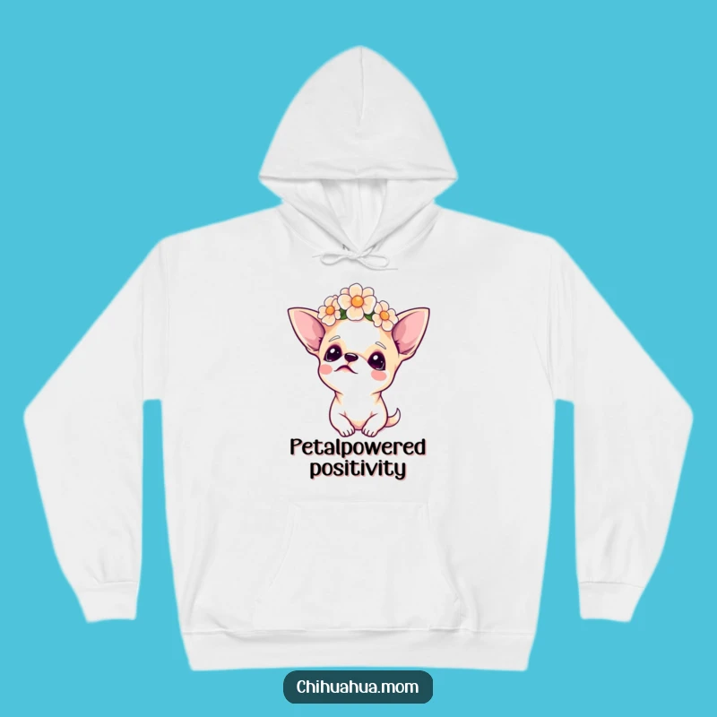 Funny Chihuahua Flower Crown Hoodie: Cozy Boho Comfort Gift!
