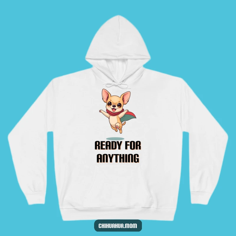 Funny Superhero Chihuahua Hoodie: Cozy Dog Hero, Warm and Playful, Perfect Funny Gift
