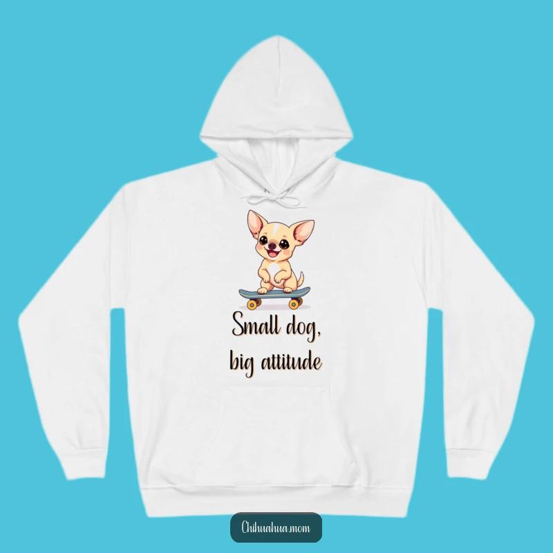 Funny Chihuahua Skateboarder Hoodie: Stay Cozy with This Hilarious Dog Design