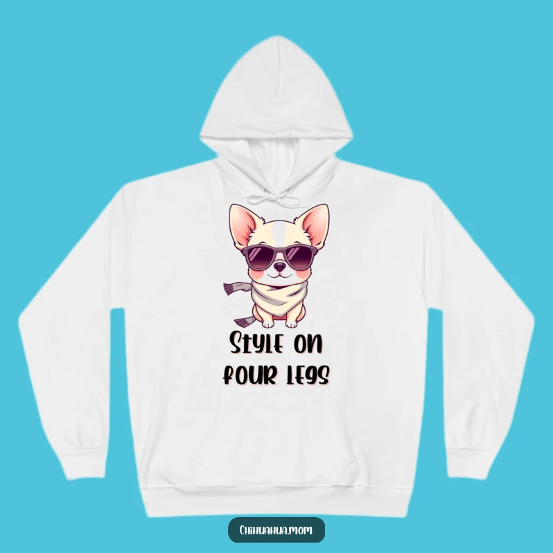 Funny Tiny Chihuahua Sunglasses Hoodie: Cozy Canine Cool, Hilarious Gift