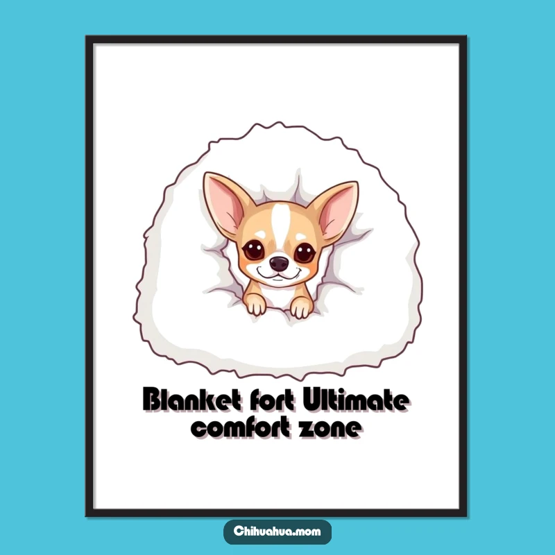 Free Printable Wall Art: Cozy Chihuahua, Downloadable Cute Decor for Relaxation