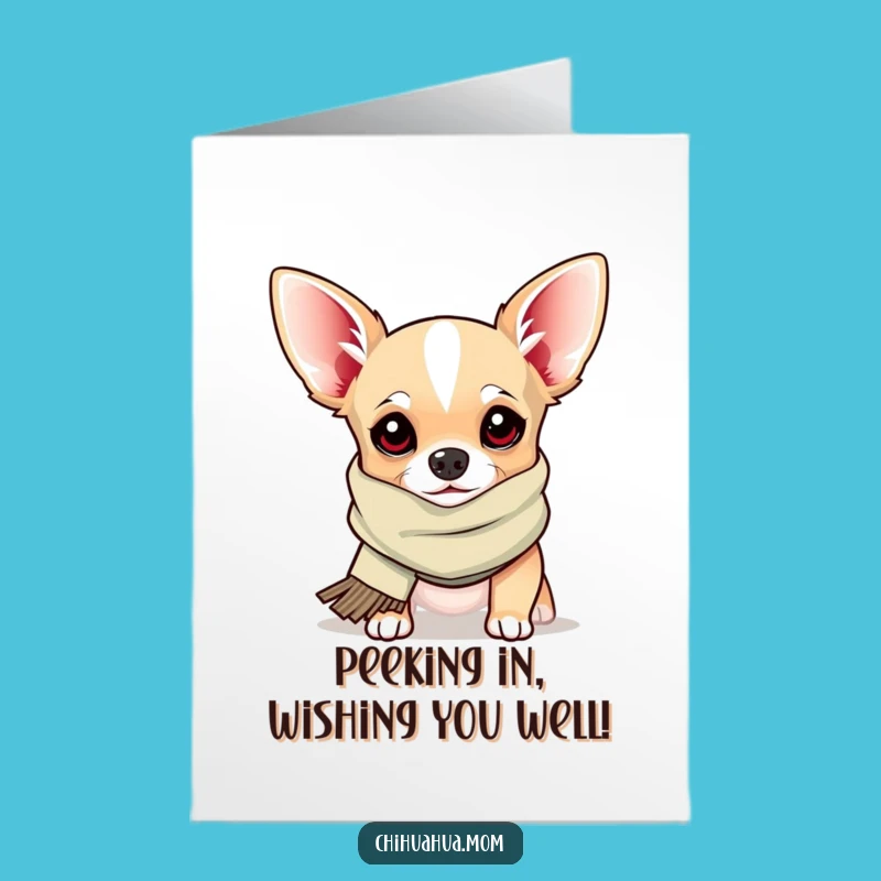 Free Printable Birthday Card: Silly Chihuahua Scarf Fun - Downloadable Gift!