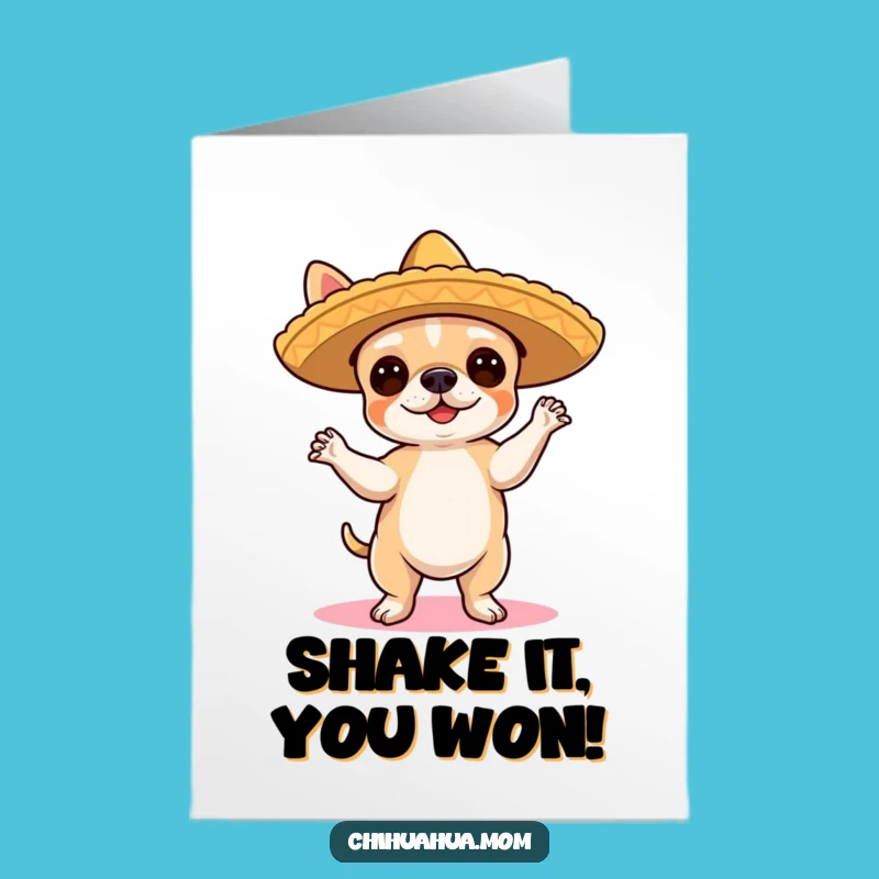 Free Printable Chihuahua Flamenco Congratulations Card: Dancing Dog Downloadable Gift