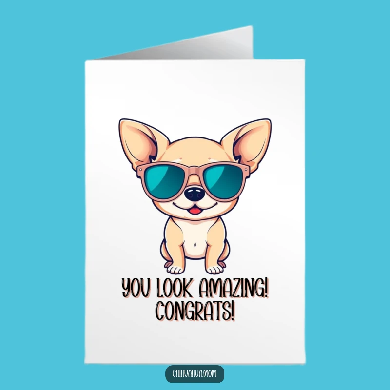 Free Printable Congrats Card: Posh Chihuahua, Chic Downloadable Achievement Gift