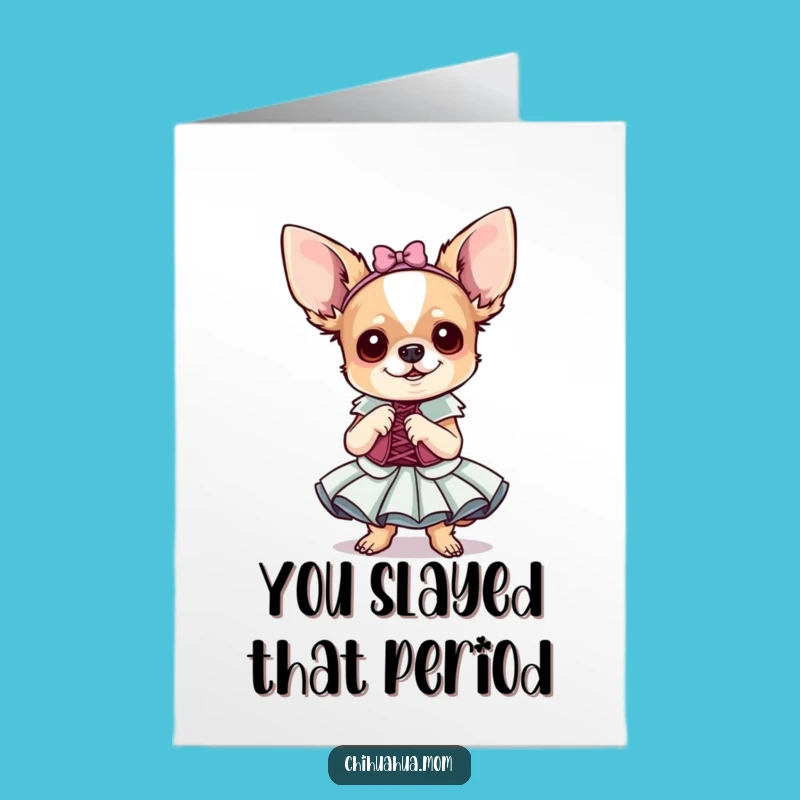 Free Printable Congrats Card: Fashionable Chihuahua, Elegant Downloadable for Any Celebration