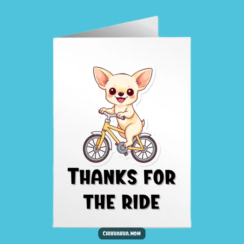 Free Printable Funny Chihuahua Thank You Card - Joyful Cycling Thanks Downloadable Gift