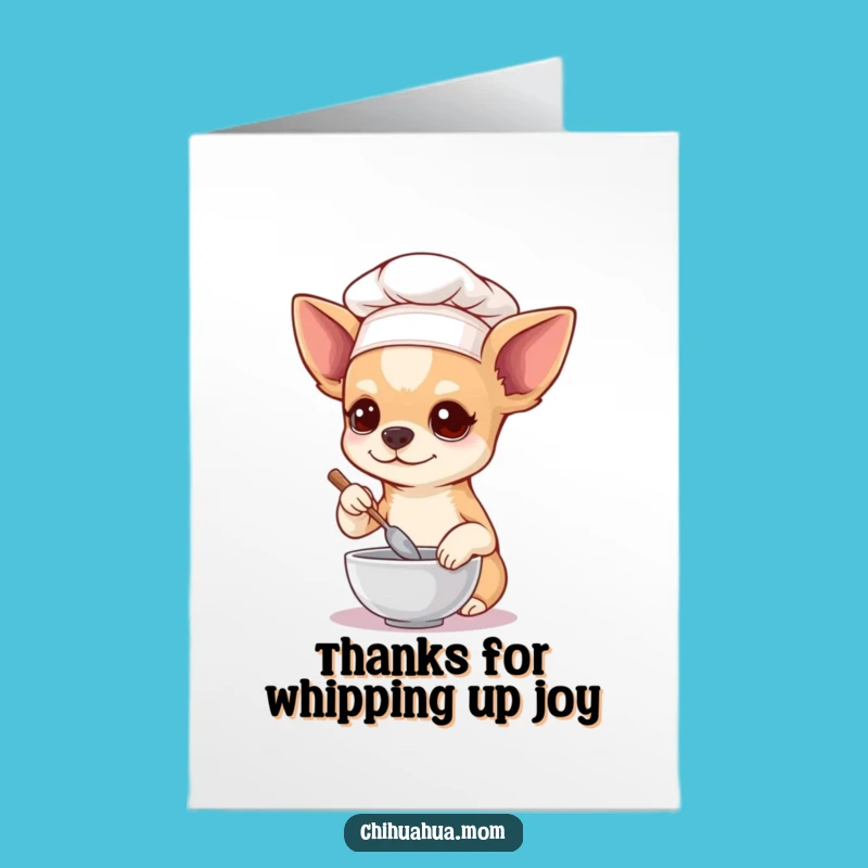 Free Printable Thank You Card: Chef Chihuahua's Delight, Ideal Downloadable Gift!